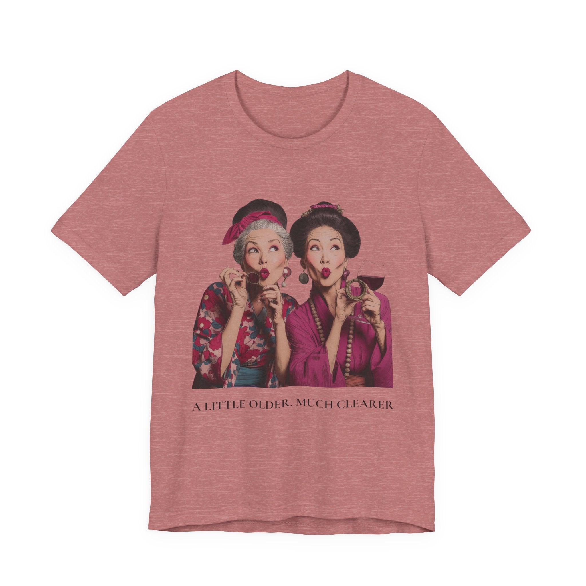 A Little Older Much Clearer | Women's Motivational Graphic Retro Woman Cocktail T-Shirt
