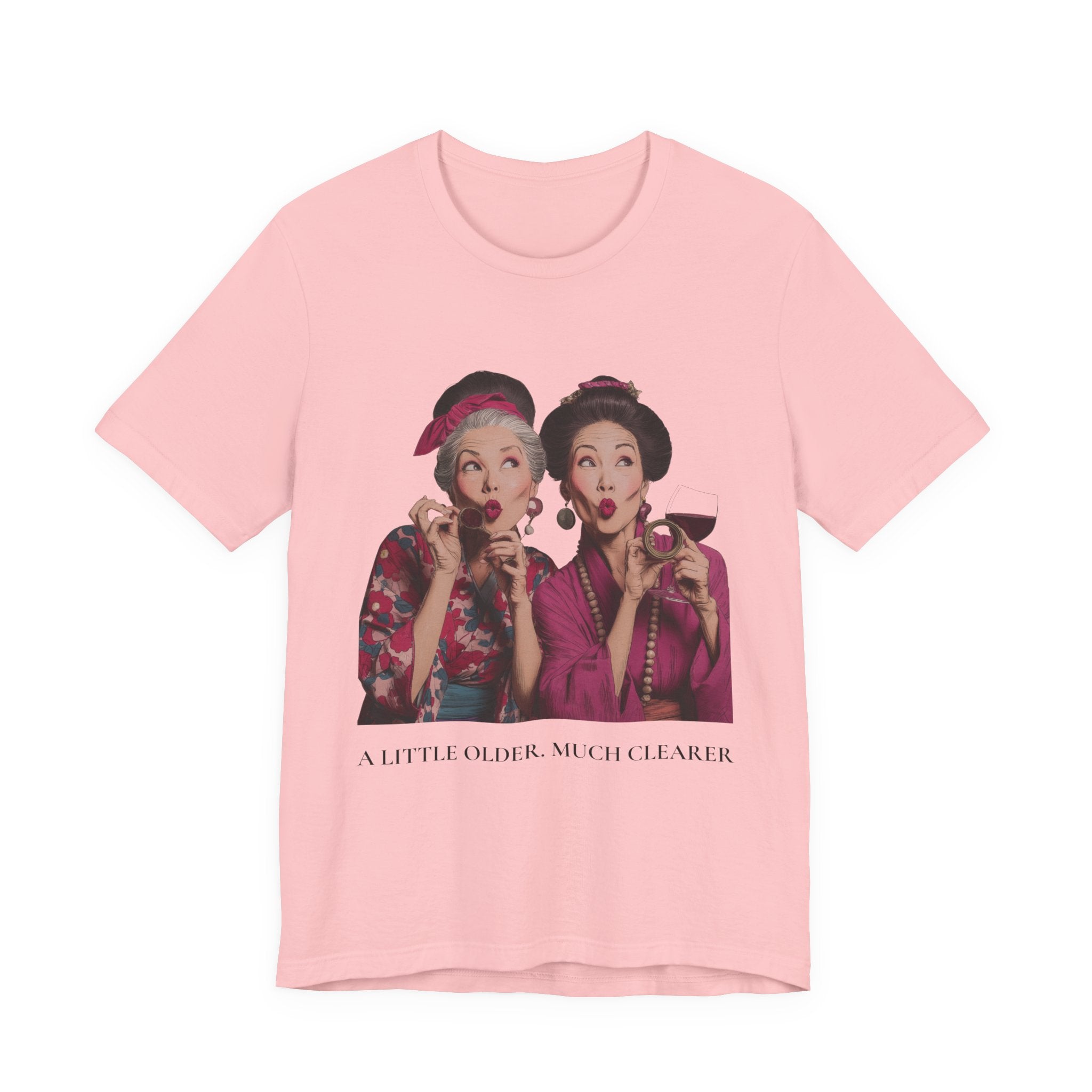 A Little Older Much Clearer | Women's Motivational Graphic Retro Woman Cocktail T-Shirt