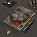 Funky Cat Hardcover Journal | 3D Embroidery Style