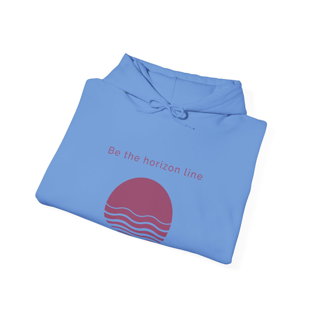 Be the horizon Line | Women's Motivational Graphic Circular Pastel Sunrise Hoodie