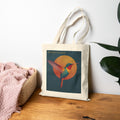 She Flies Forward Cotton Tote Bag | Motivational Graphic Solar Flight