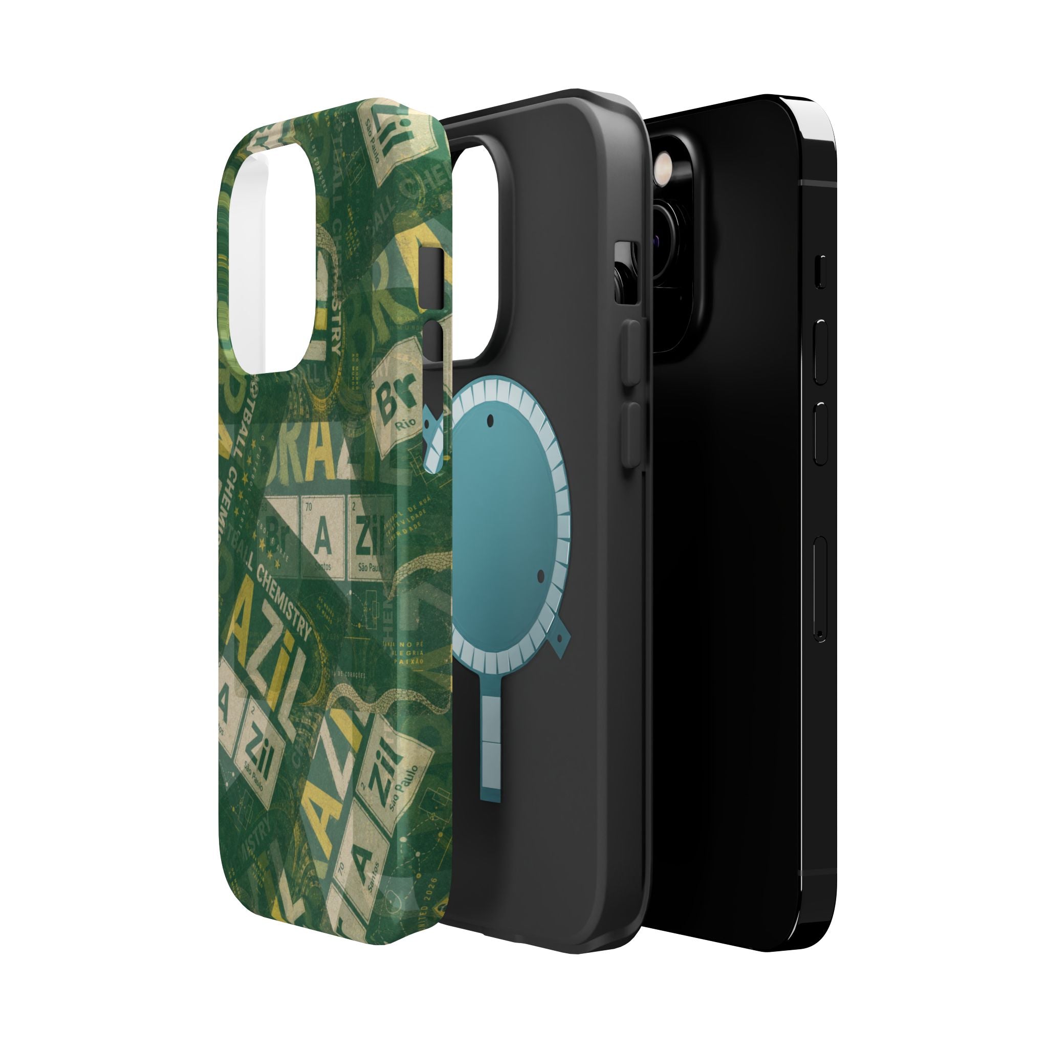 Brazil Football Phone Case | Green, gold, and chemistry.
