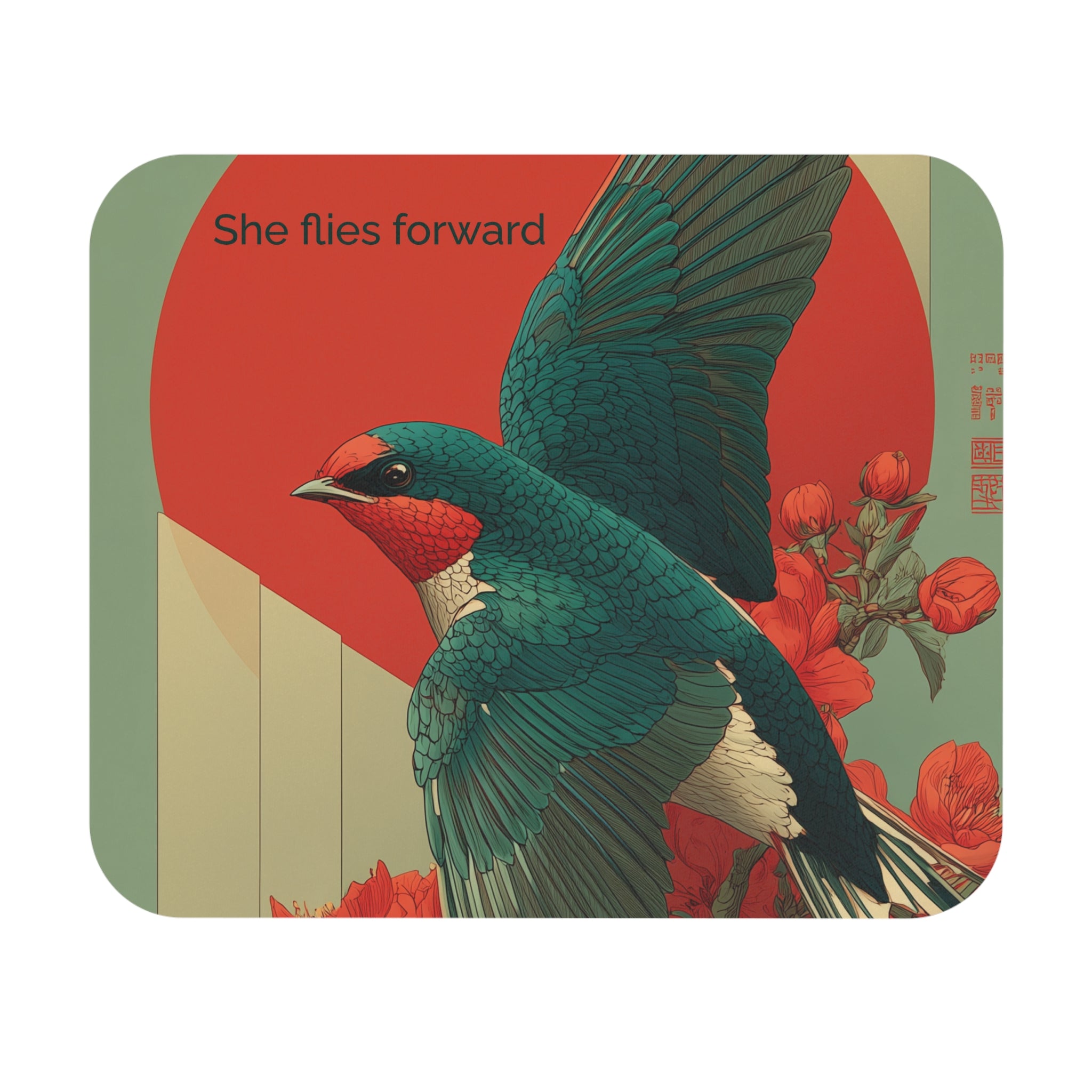 She Flies Forward Mousepad | Motivational Graphic Forward Flight