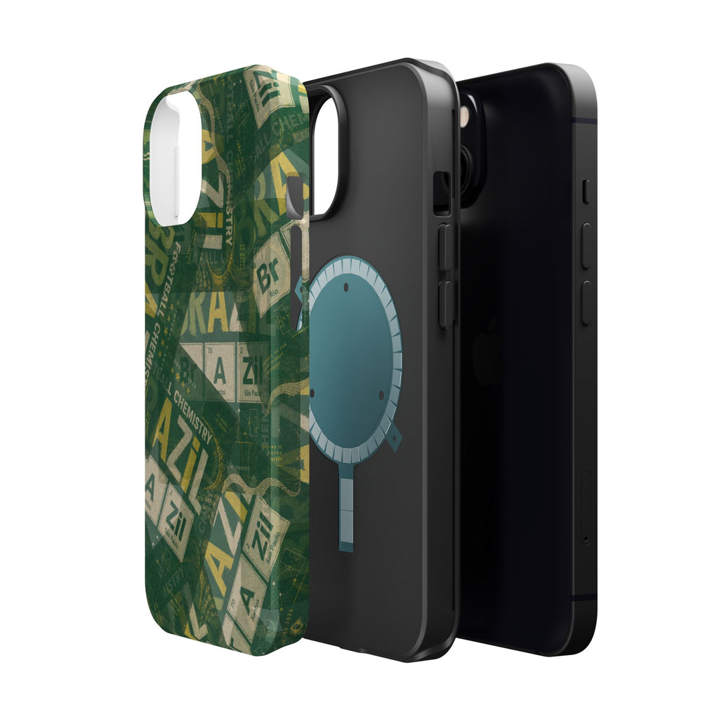 Brazil Football Phone Case | Green, gold, and chemistry.