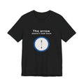 The Arrow Doesn't Look Back | Men's Motivational Graphic Compass Arrow T-Shirt