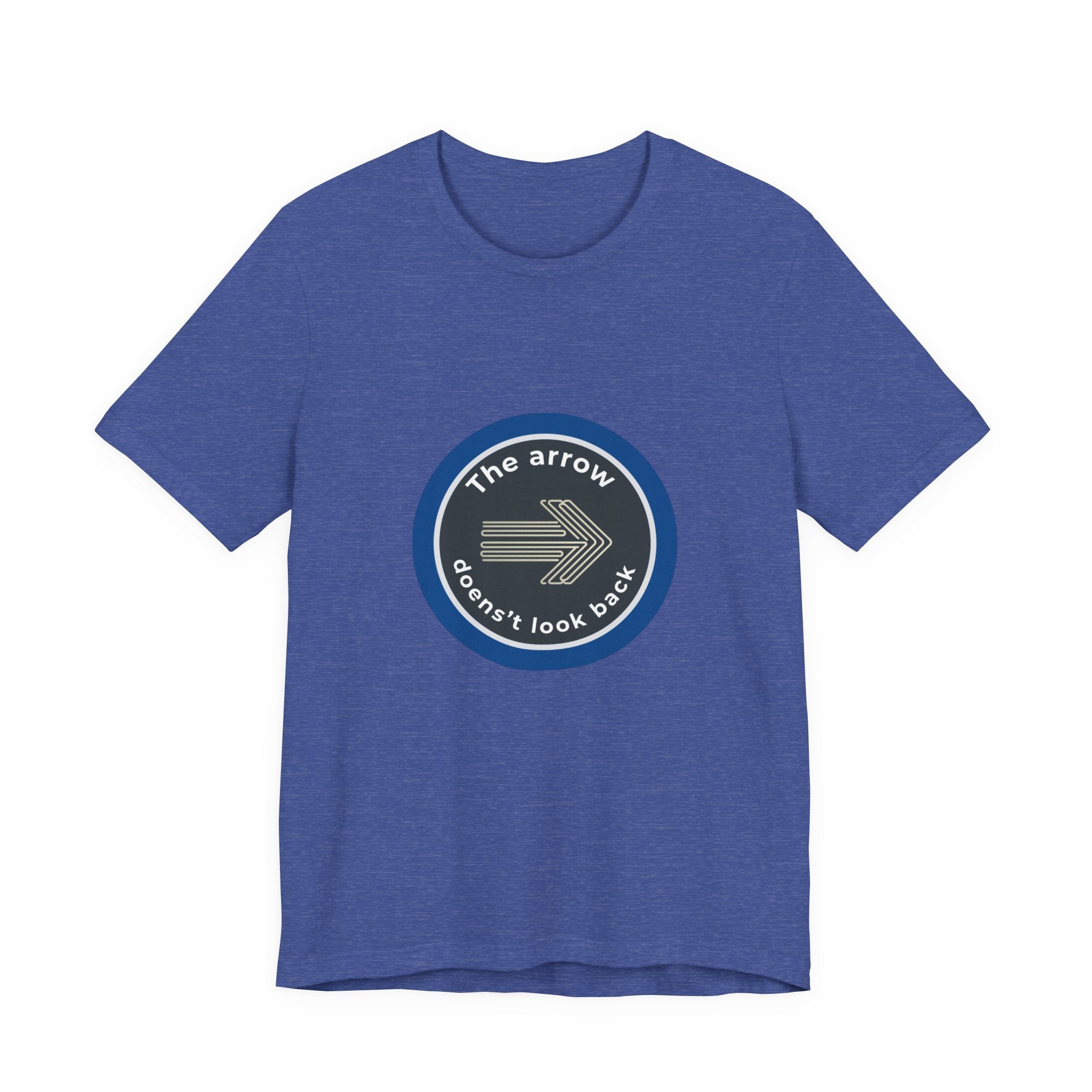 The Arrow Doesn't Look Back | Men's Motivational Graphic Forward Pointing Arrow T-Shirt