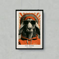 Rastafarian sheep wearing sunglasses and a beanie, with "Irie Hound Roots Animals" text.