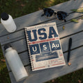 USA Football is our future notebook with cities and stars design.
