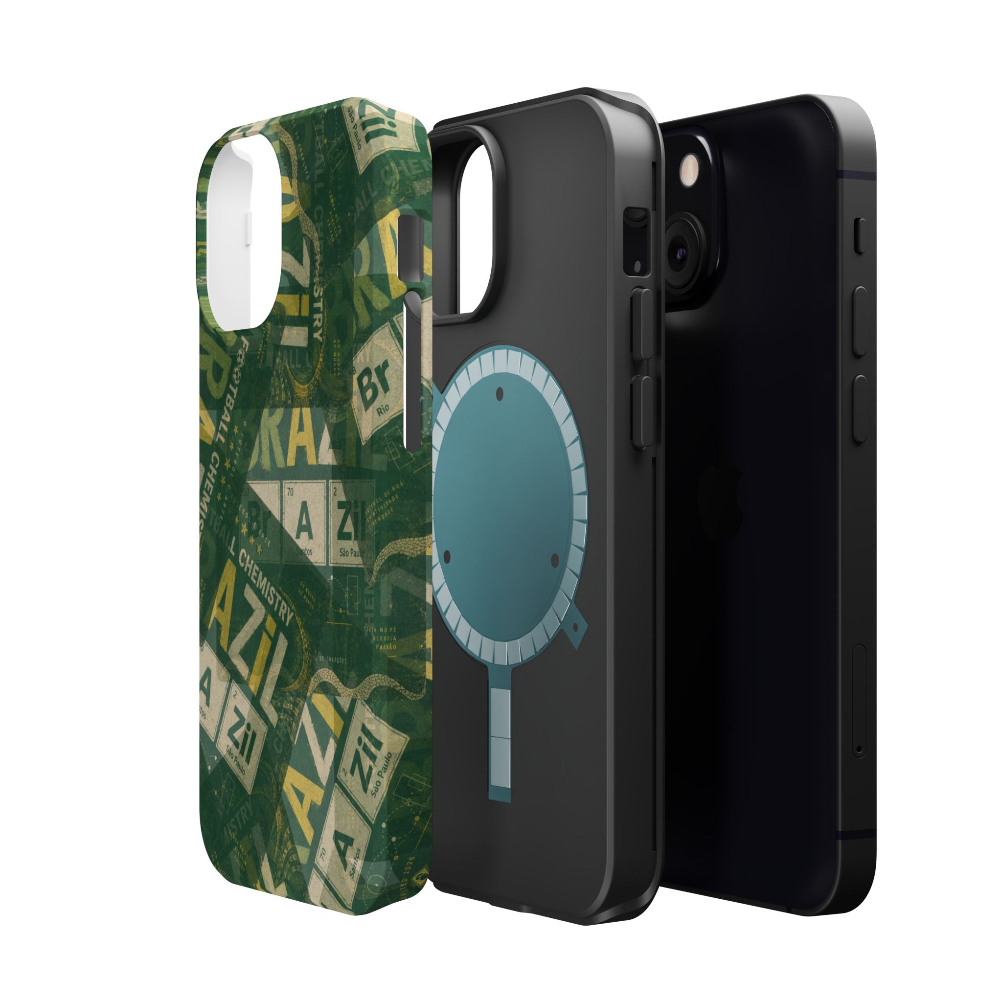 Brazil Football Phone Case | Green, gold, and chemistry.
