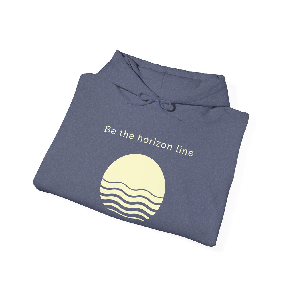Be the horizon Line | Women's Motivational Graphic Circular Pastel Sunrise Hoodie