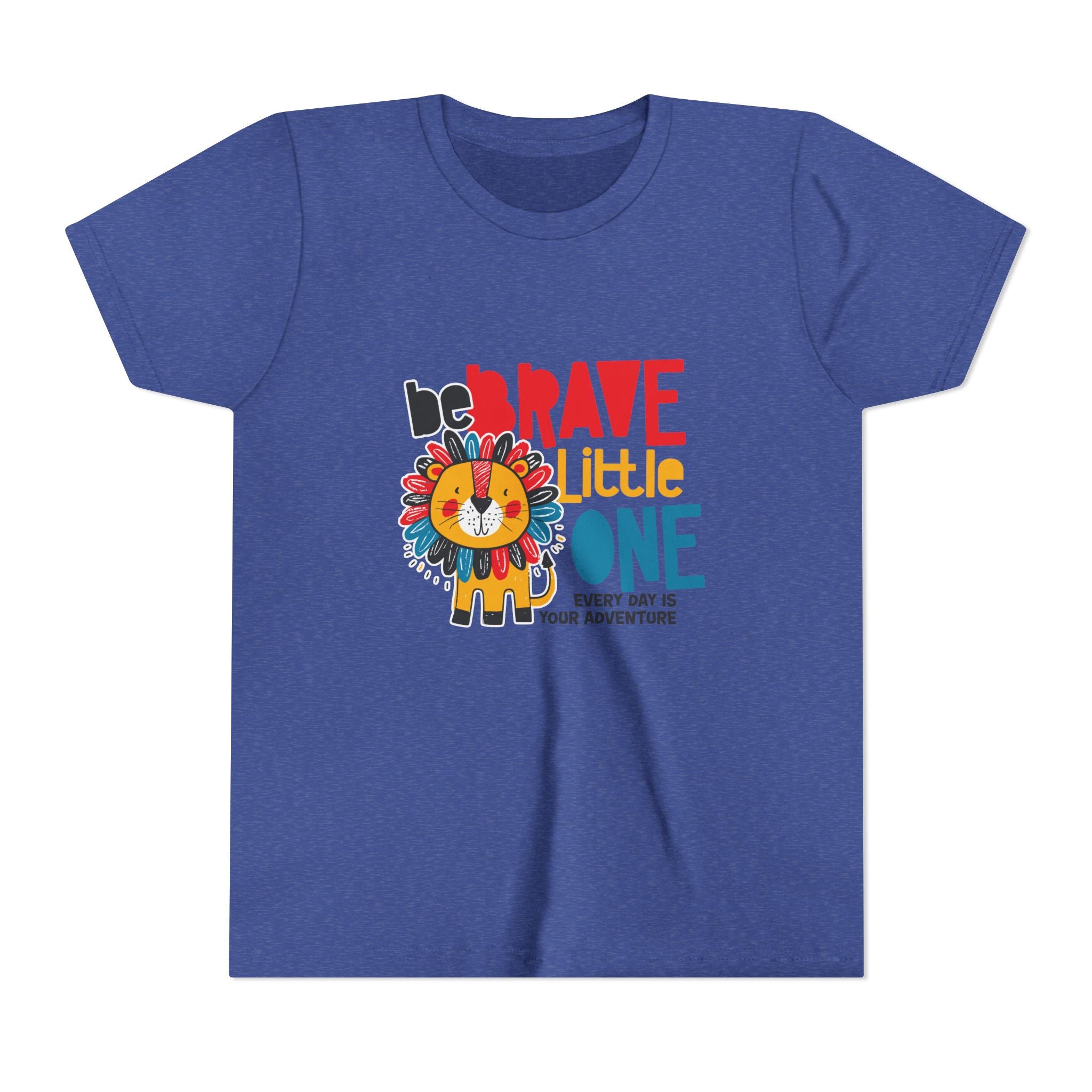 Be Brave Little One | Kids Motivational Graphic Cute Colourful Lion T-Shirt