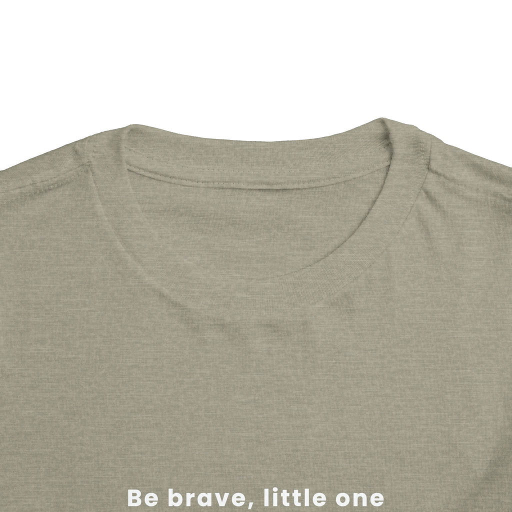 Be Brave Little One | Toddler Motivational Graphic Golden Star Badge T-Shirt