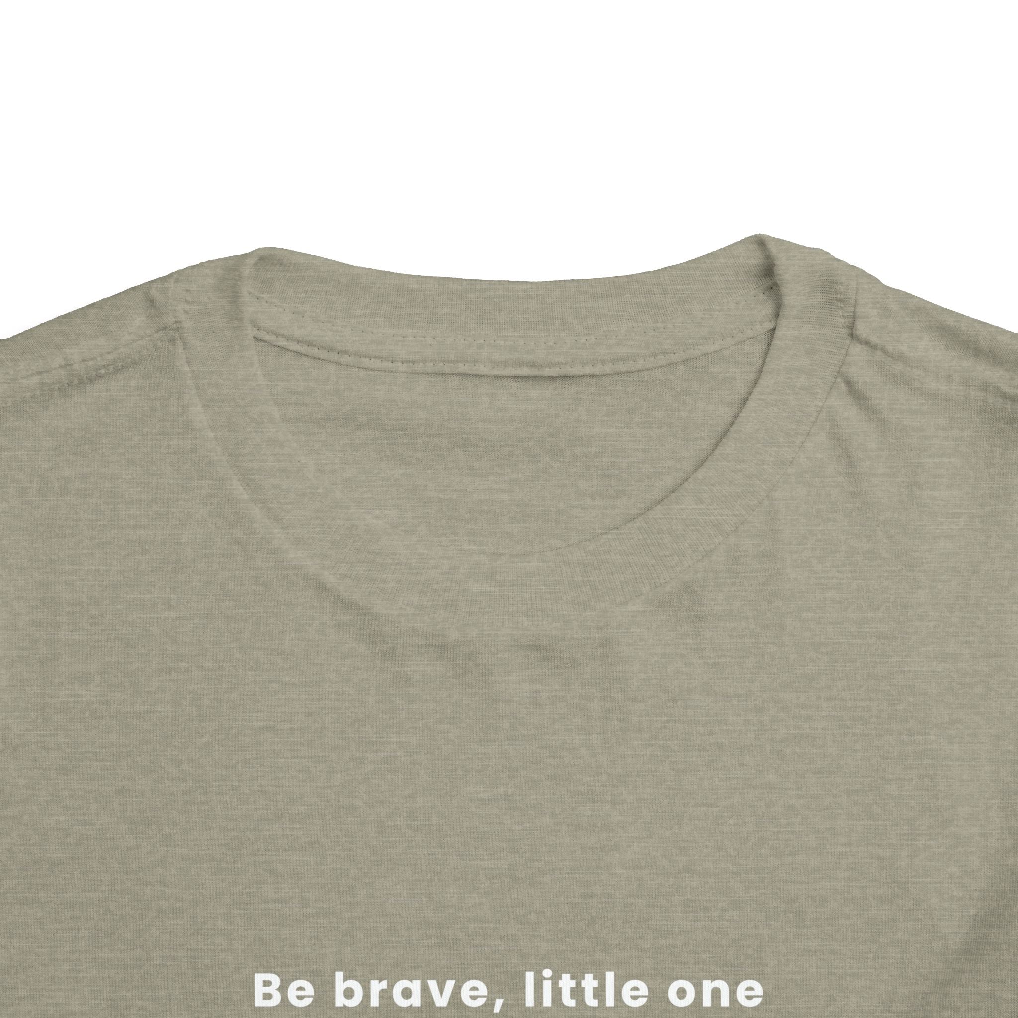 Be Brave Little One | Toddler Motivational Graphic Golden Star Badge T-Shirt
