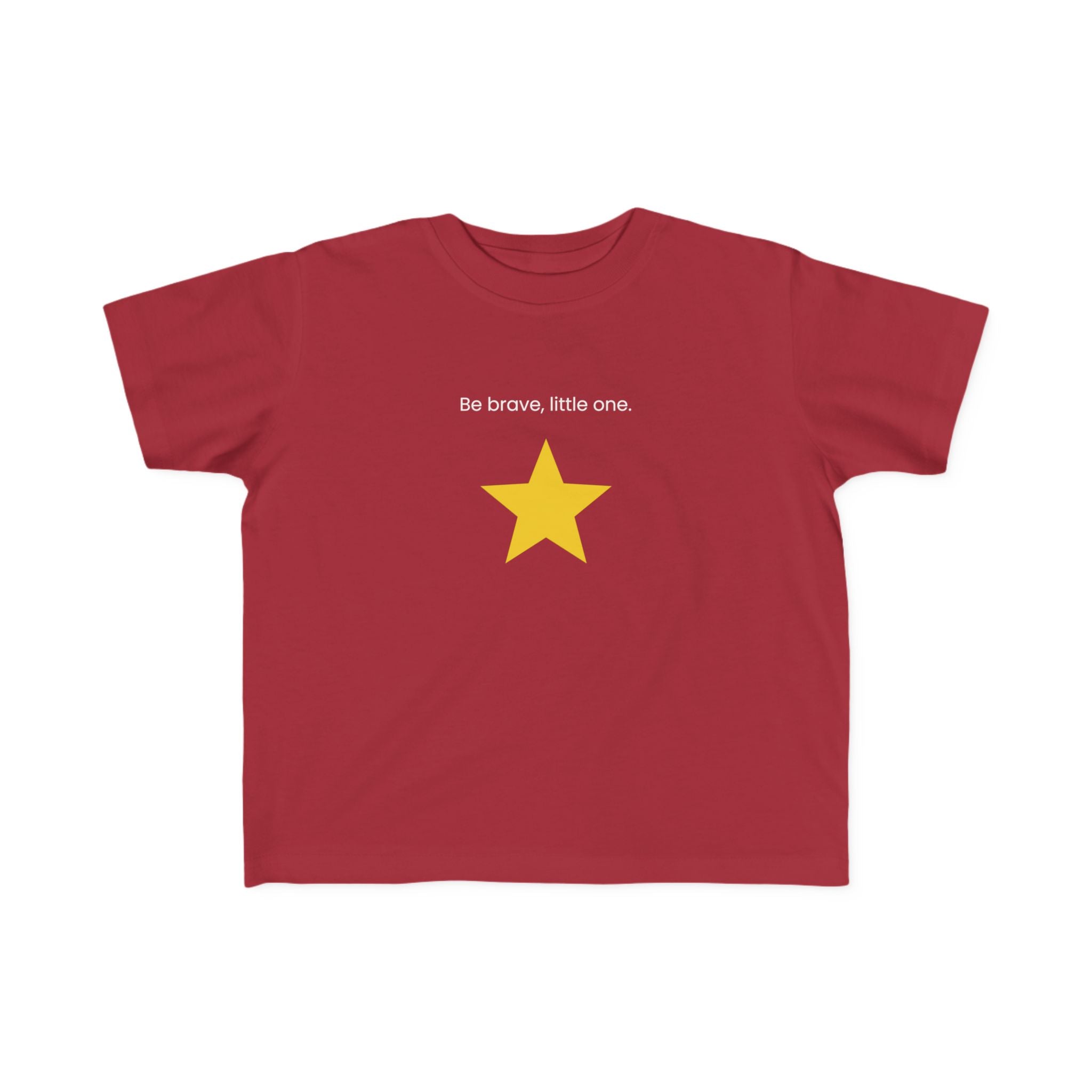 Be Brave Little One | Toddler Motivational Graphic Minimalistic Golden Star T-Shirt