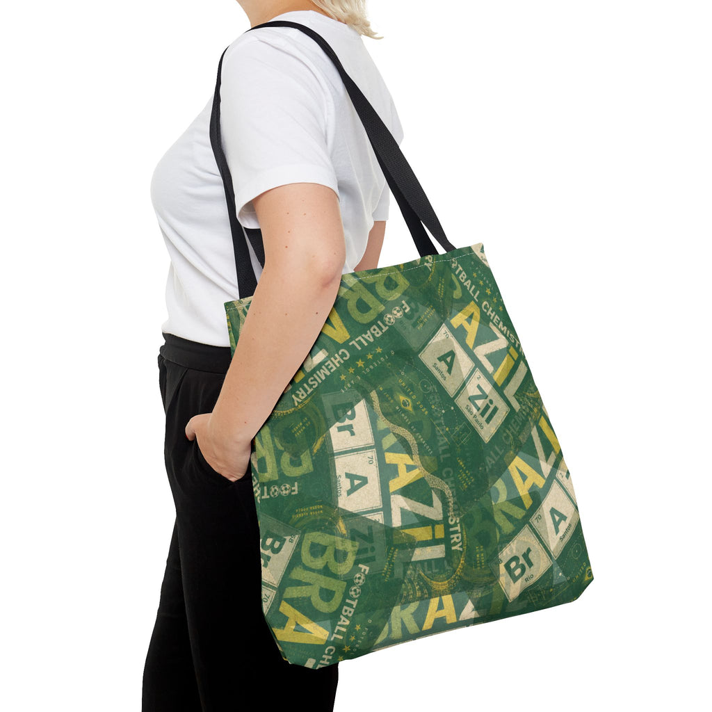 Brazil Football Tote Bag | Green, gold, and chemistry.