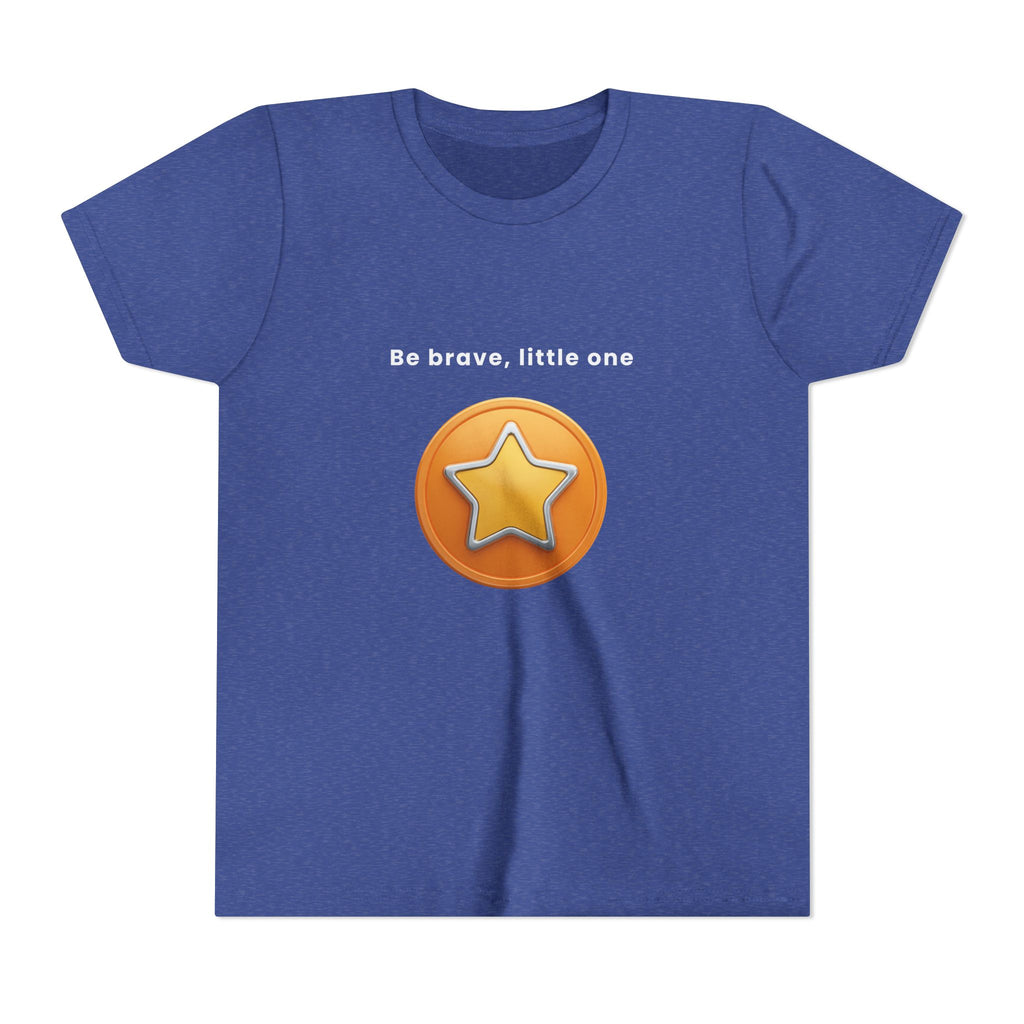 Be Brave Little One | Kids Motivational Graphic Golden Star Badge T-Shirt