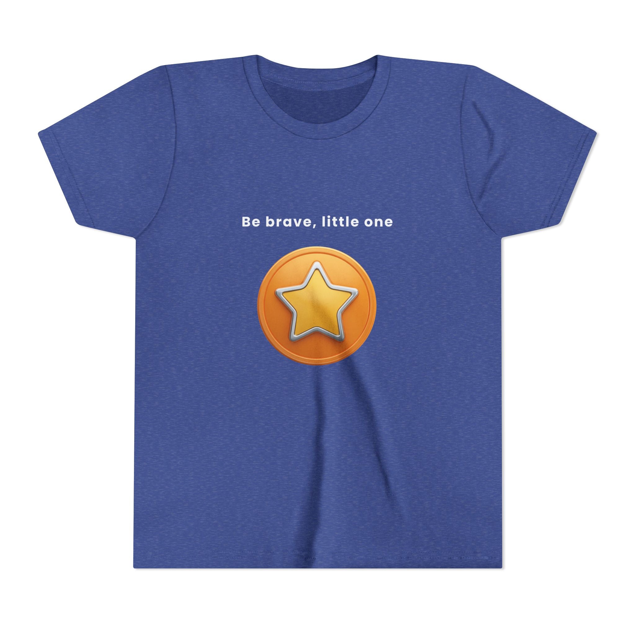 Be Brave Little One | Kids Motivational Graphic Golden Star Badge T-Shirt