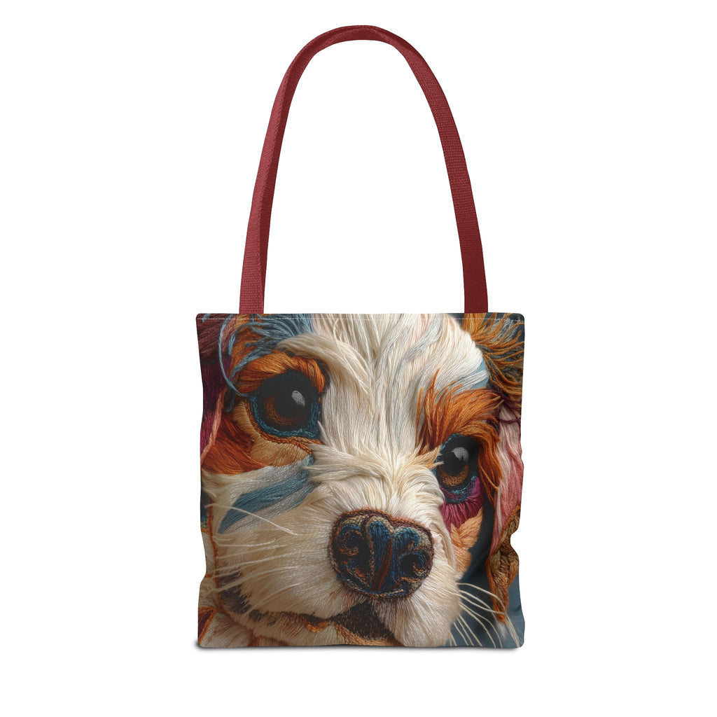Caboodle dog Cotton Tote Bag | 3D Embroidery style