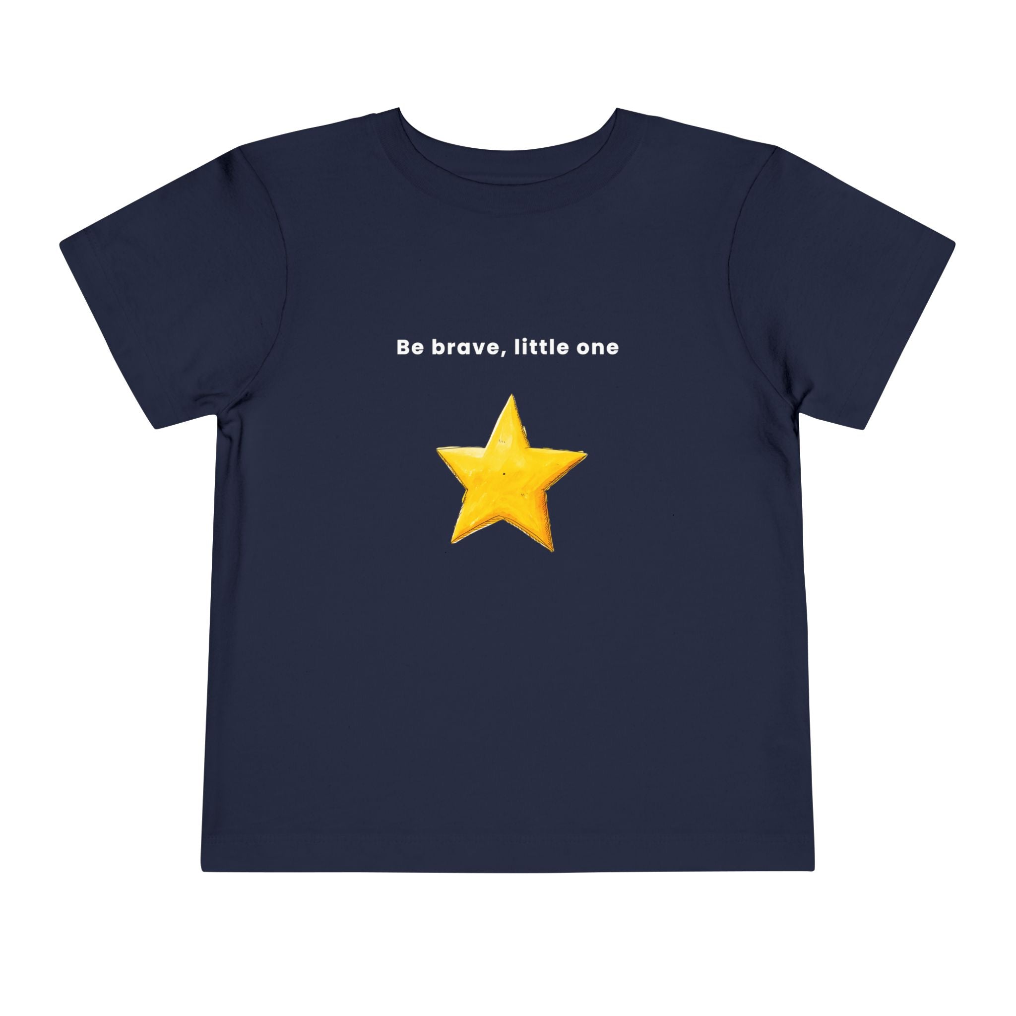 Be Brave Little One | Toddler Motivational Graphic Handdrawn Star T-Shirt