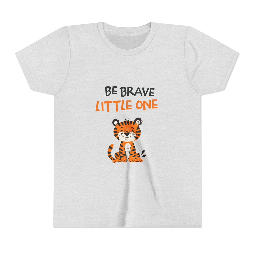 Be Brave Little One | Kids Motivational Graphic Cute Tiger T-Shirt