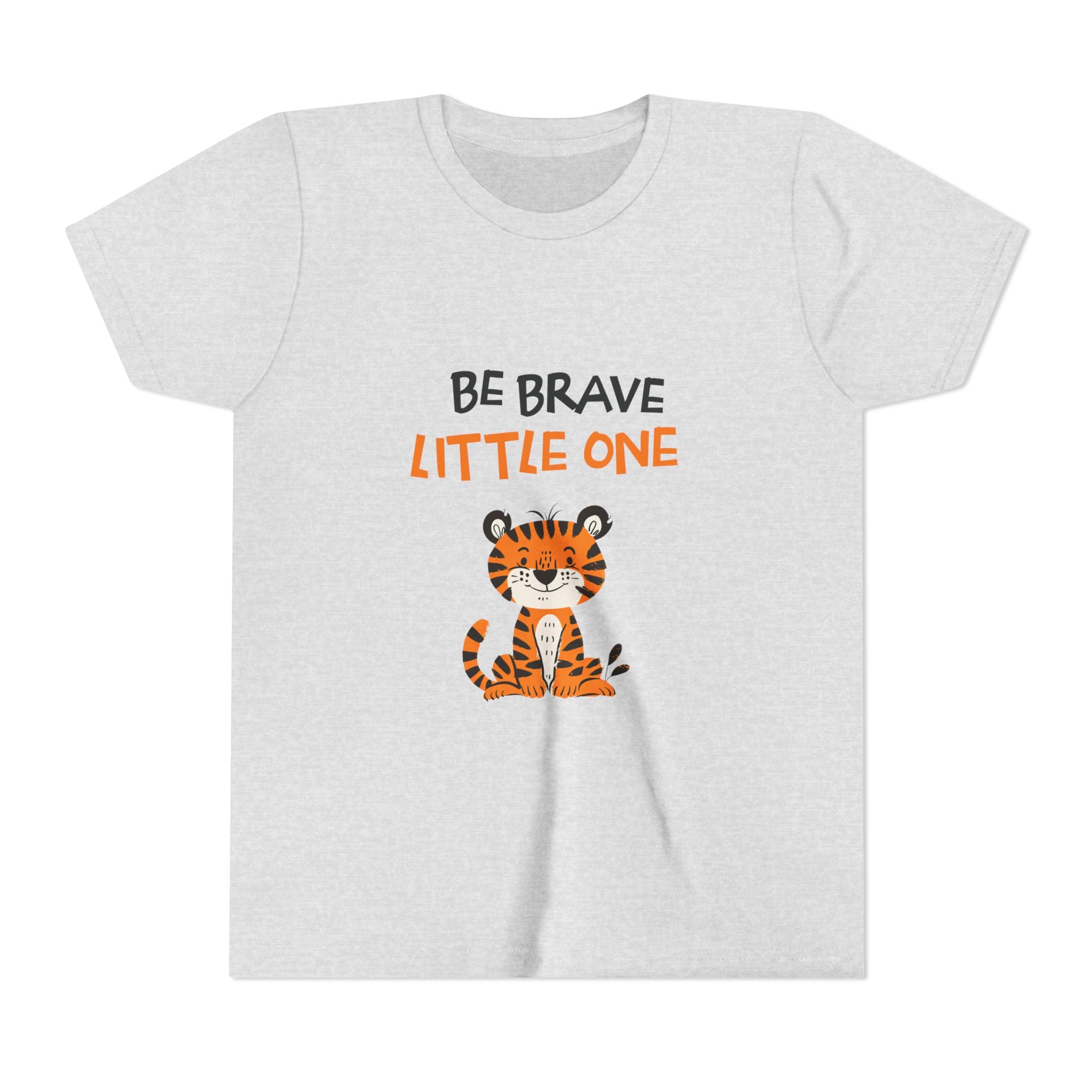 Be Brave Little One | Kids Motivational Graphic Cute Tiger T-Shirt