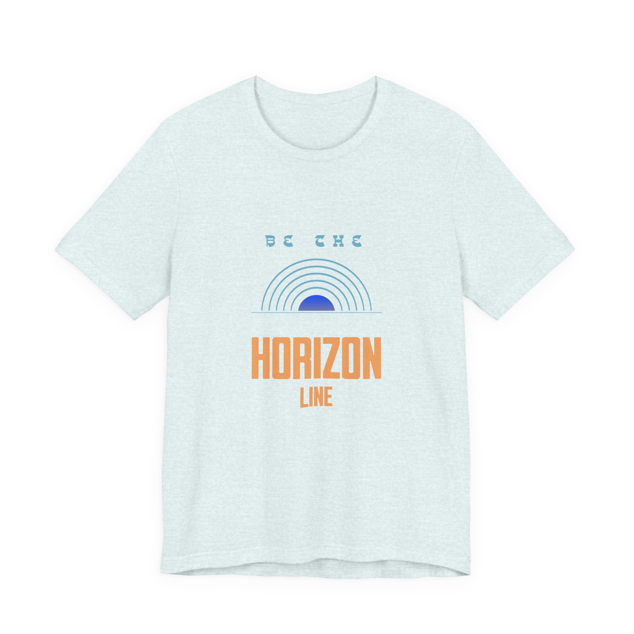 Be the horizon Line | Women's Motivational Graphic Minimalistic Retro Sunrise T-Shirt