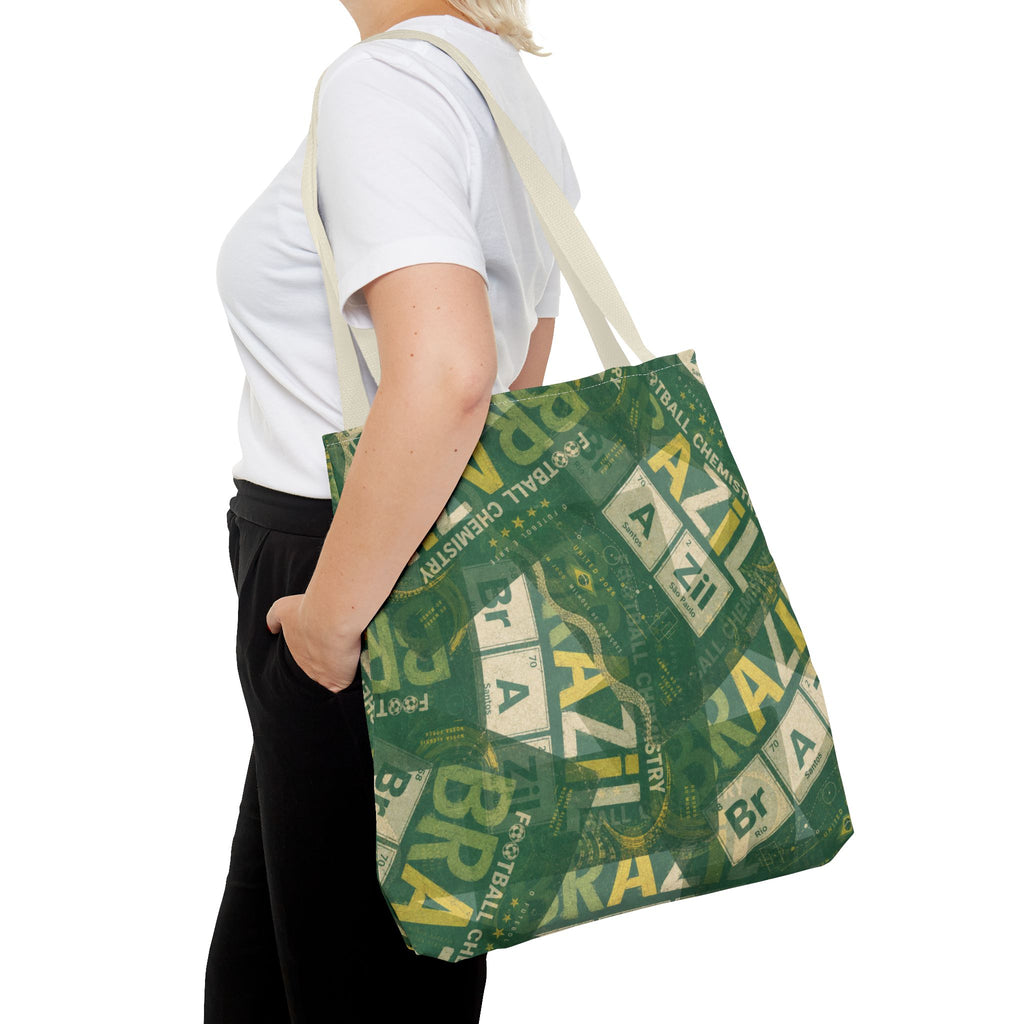 Brazil Football Tote Bag | Green, gold, and chemistry.