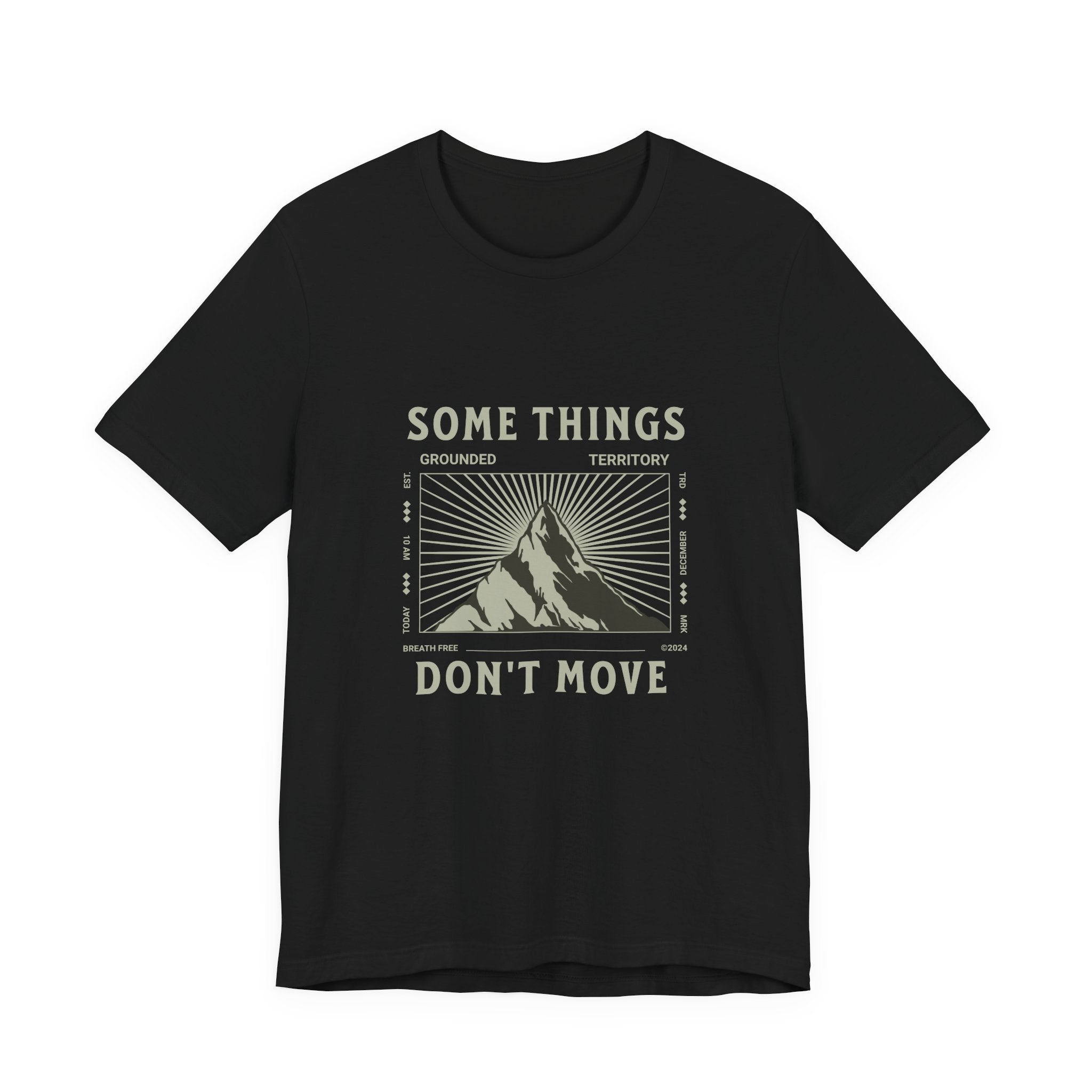 Some Things Don't Move | Men's Motivational Graphic Structured Stillness T-Shirt