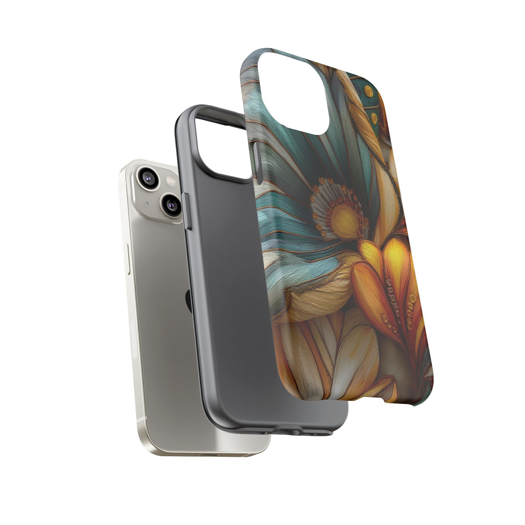 Sculpted Bloom Phone Case | 3D Embroidery style Botanical