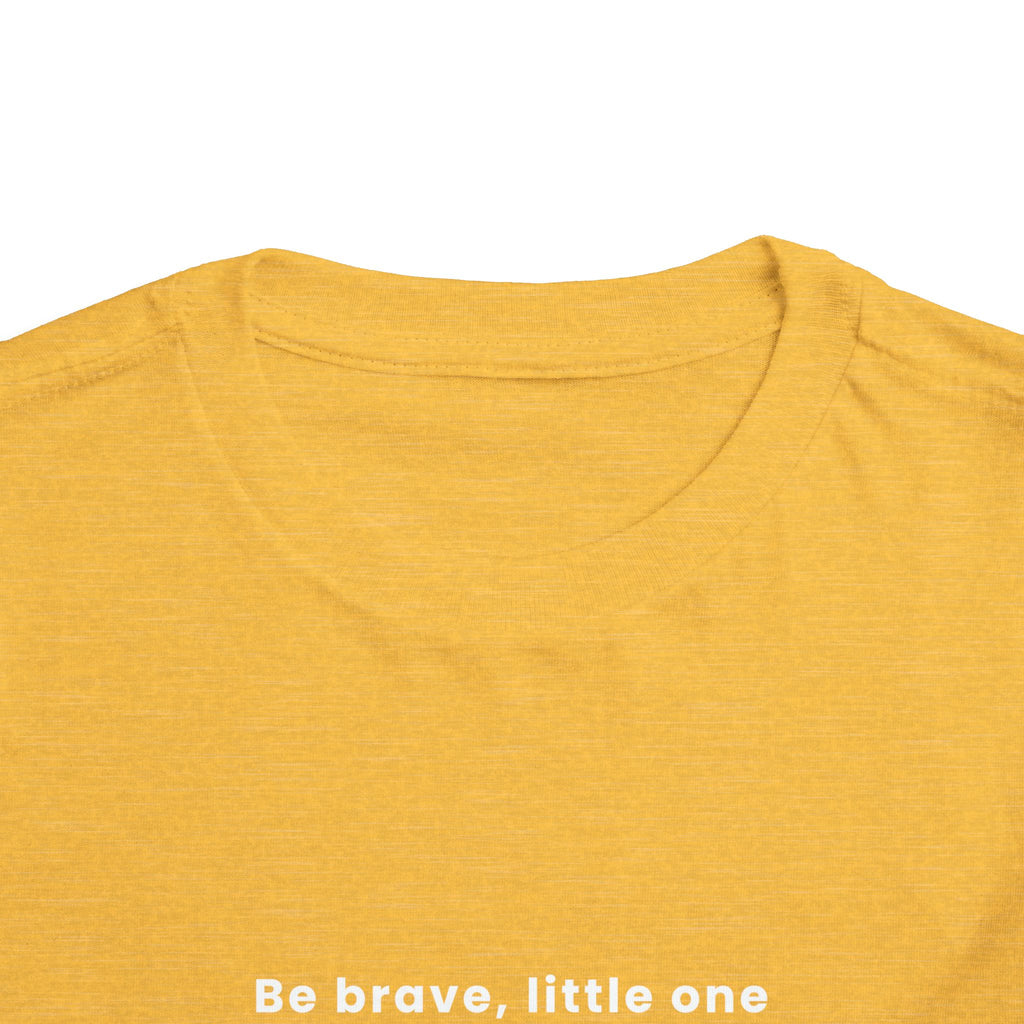 Be Brave Little One | Toddler Motivational Graphic Golden Star Badge T-Shirt
