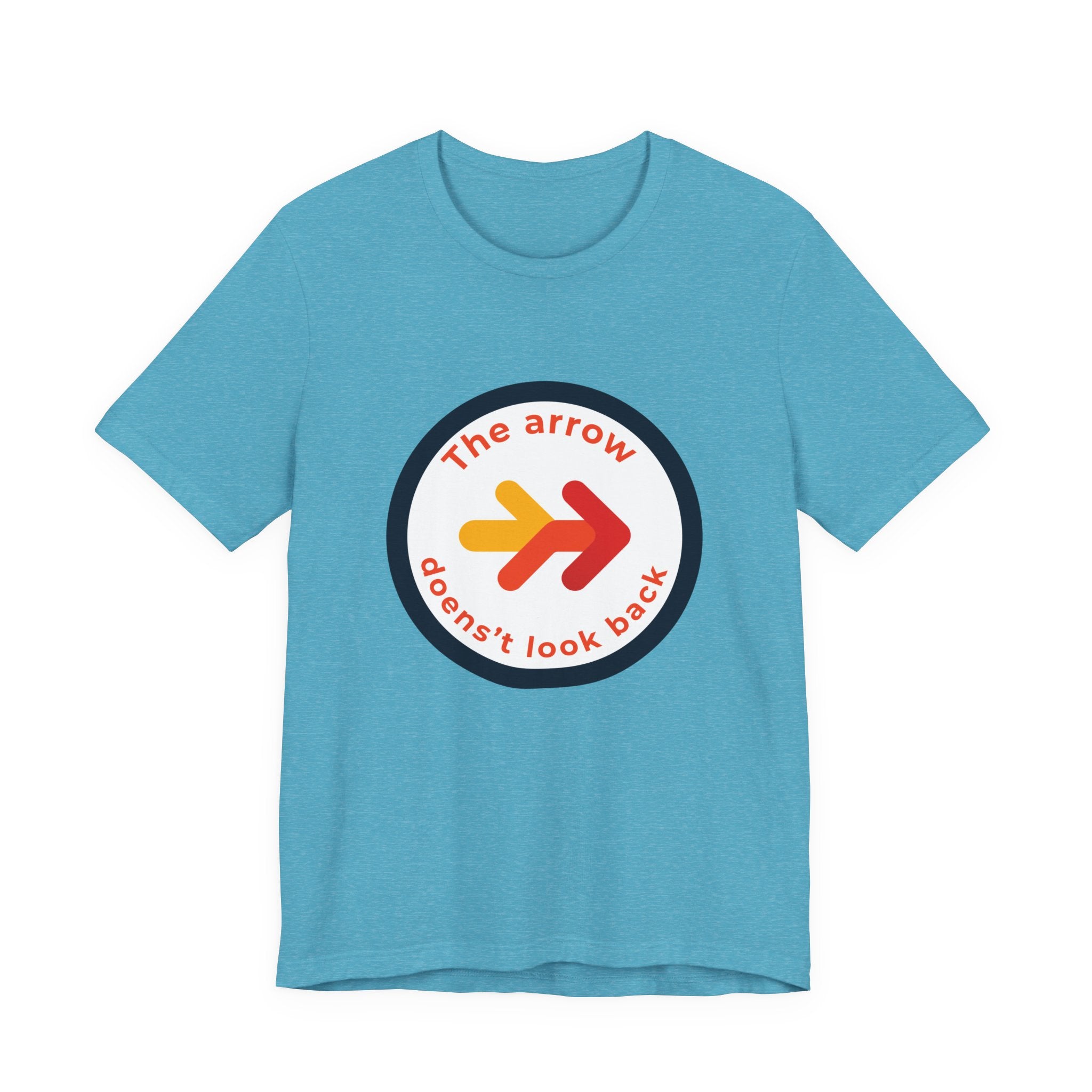 The Arrow Doesn't Look Back | Men's Motivational Graphic Retro Arrow T-Shirt