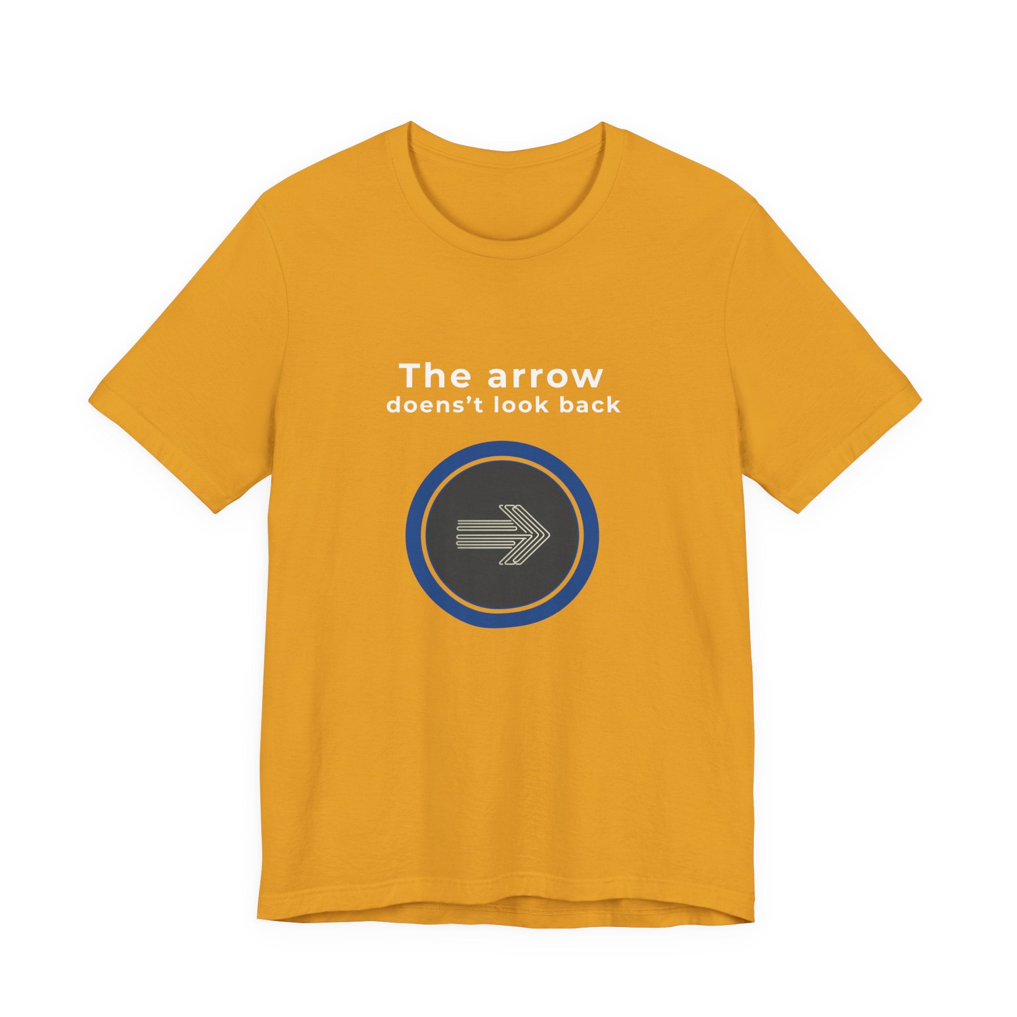 The Arrow Doesn't Look Back | Men's Motivational Graphic Target Arrow T-Shirt
