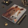Colourful Horse Hardcover Journal | 3D Embroidery Style