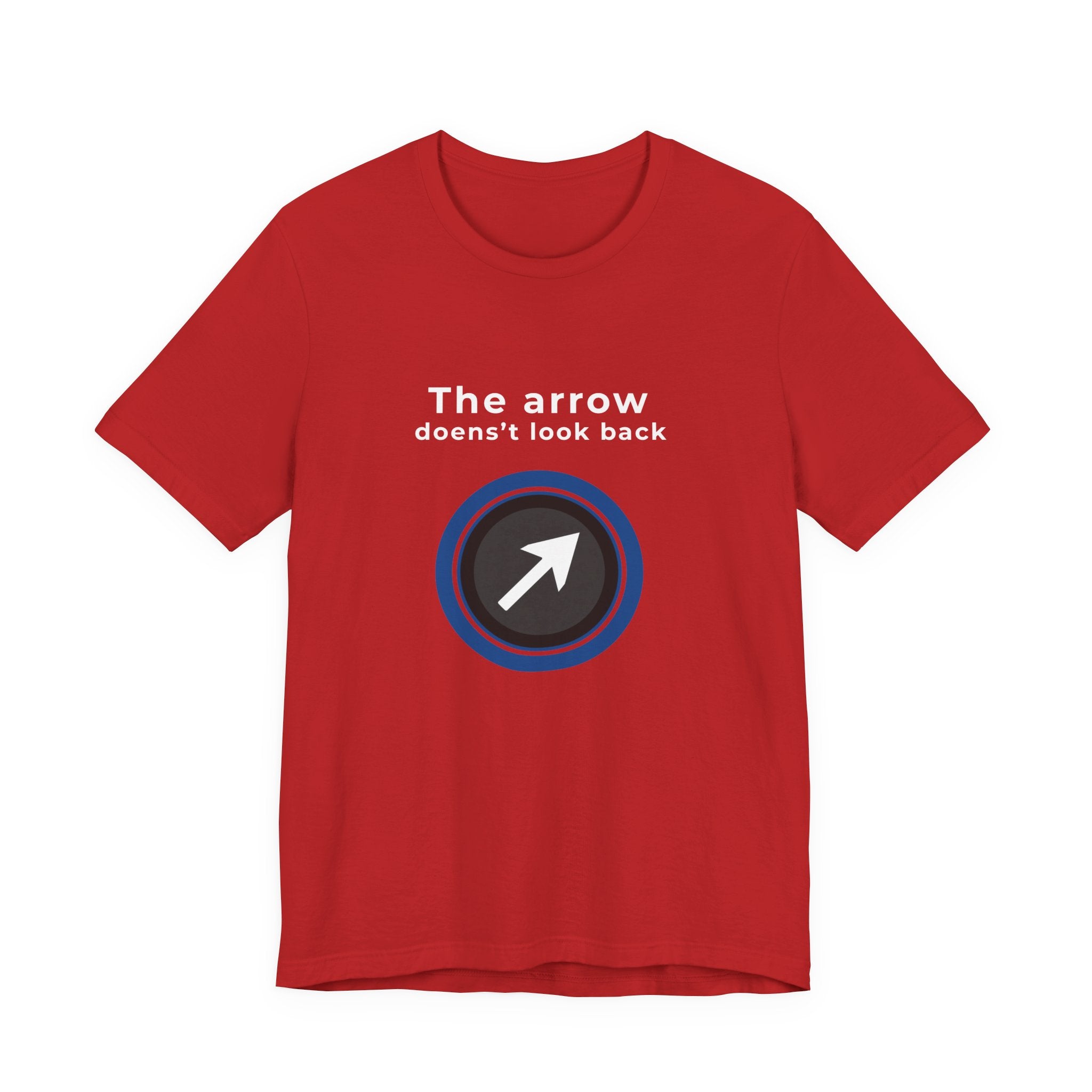 The Arrow Doesn't Look Back | Men's Motivational Graphic Arrcher Arrow T-Shirt