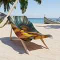 Sculpted Bloom Beach Towel - 3D Embroidery-Style Botanical Beach Towel motivational design