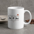 White mug with "Football Chemistry" and "Ja Pa An Osaka Yokohama United 2020" text.