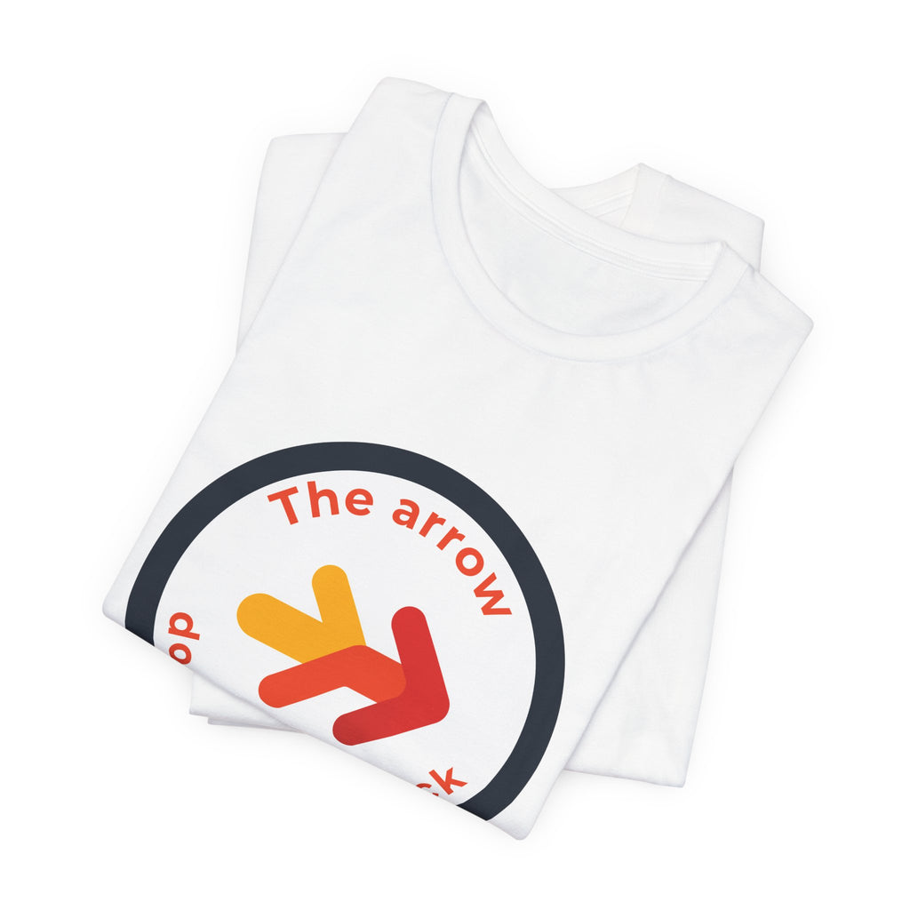 The Arrow Doesn't Look Back | Men's Motivational Graphic Retro Arrow T-Shirt