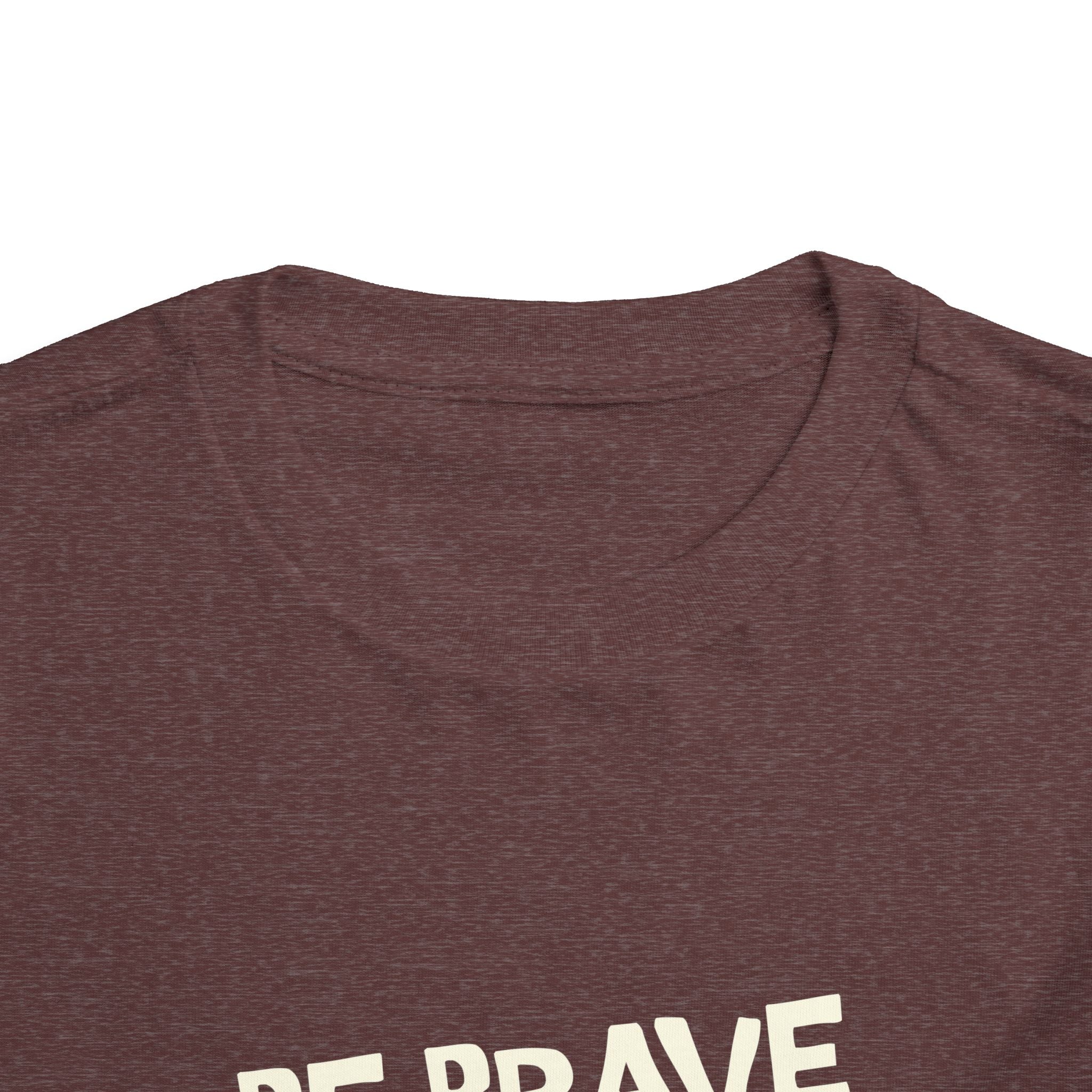 Be Brave Little One | Toddler Motivational Graphic Tiger Floral Garden T-Shirt