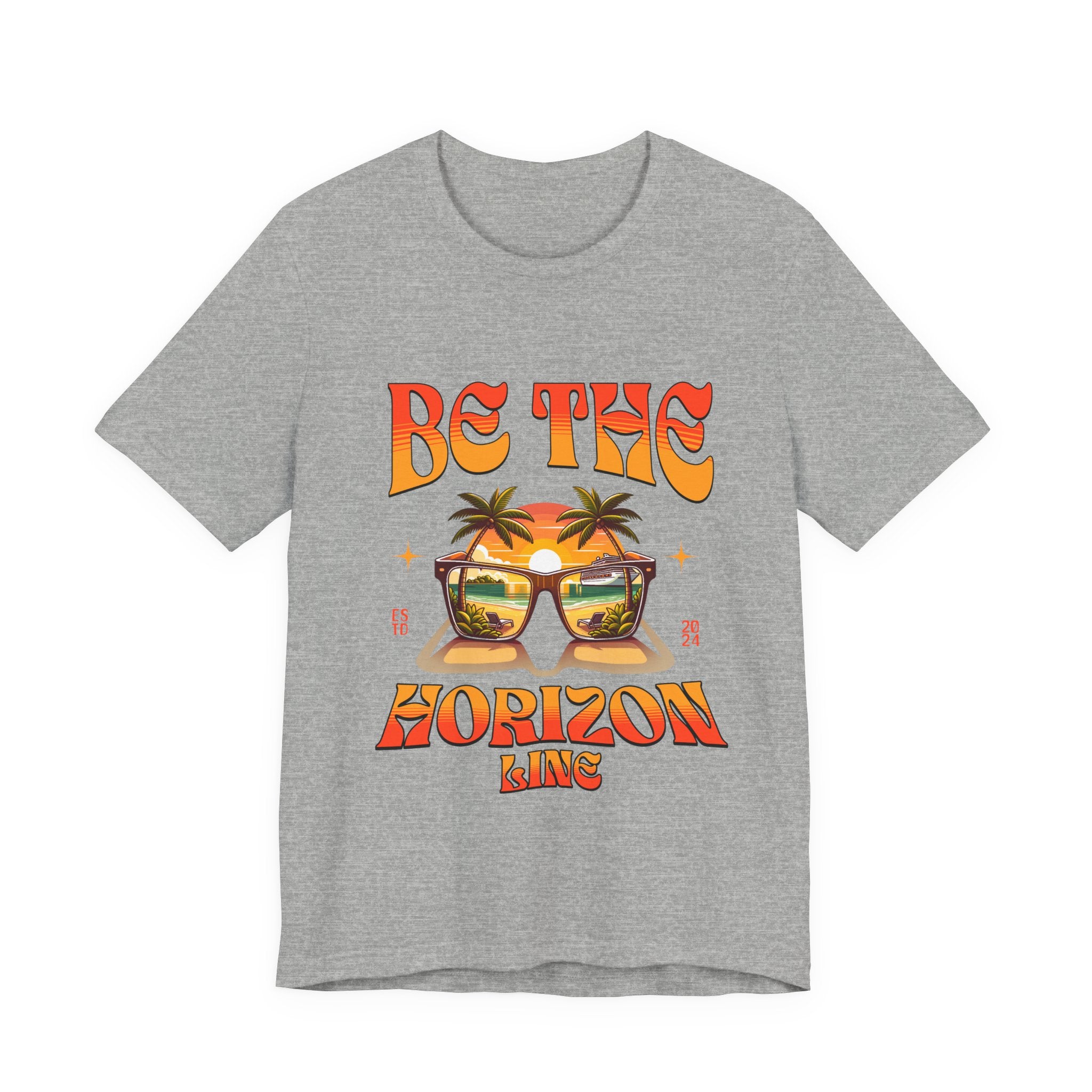 Be The Horizon Line | Women's Motivational Graphic Vintage Sunset Sunglasses T-Shirt