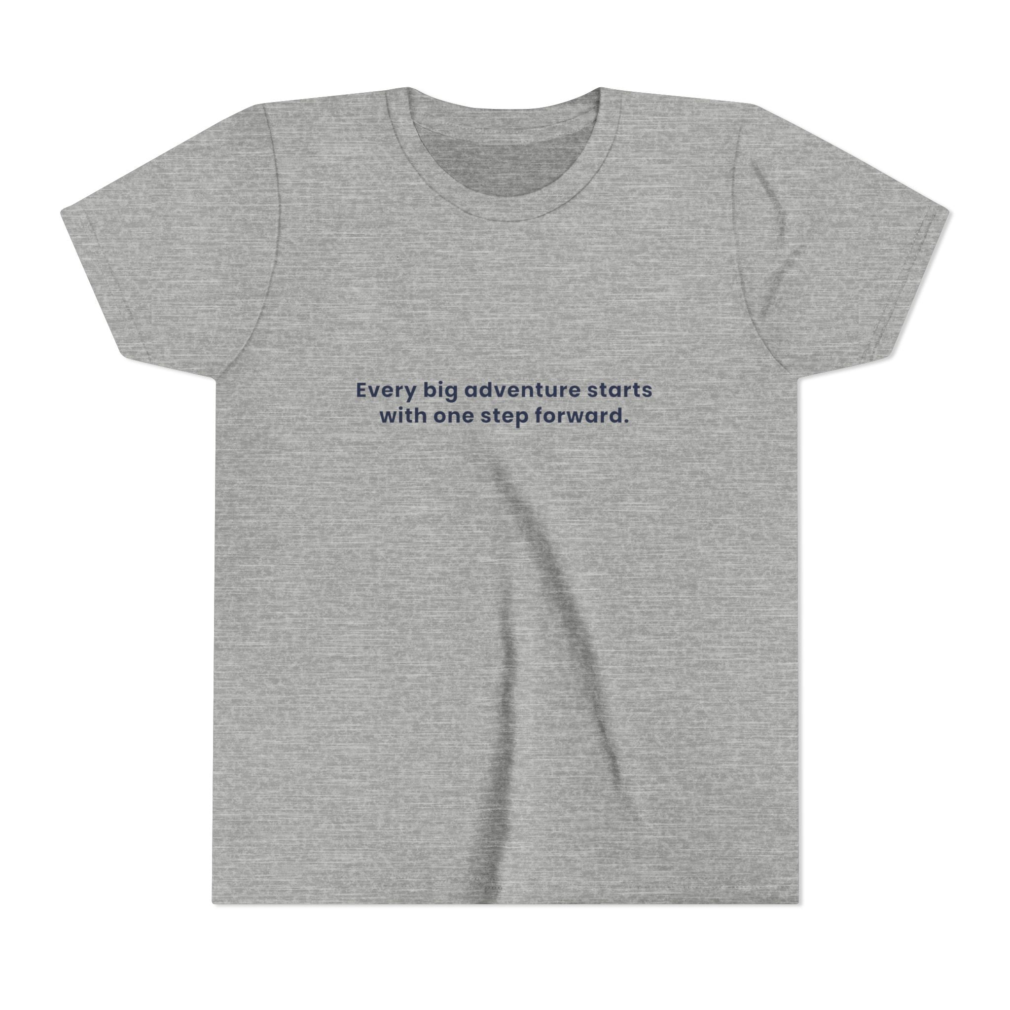 Every big adventure starts with one step forward | Kids Motivational T-Shirt