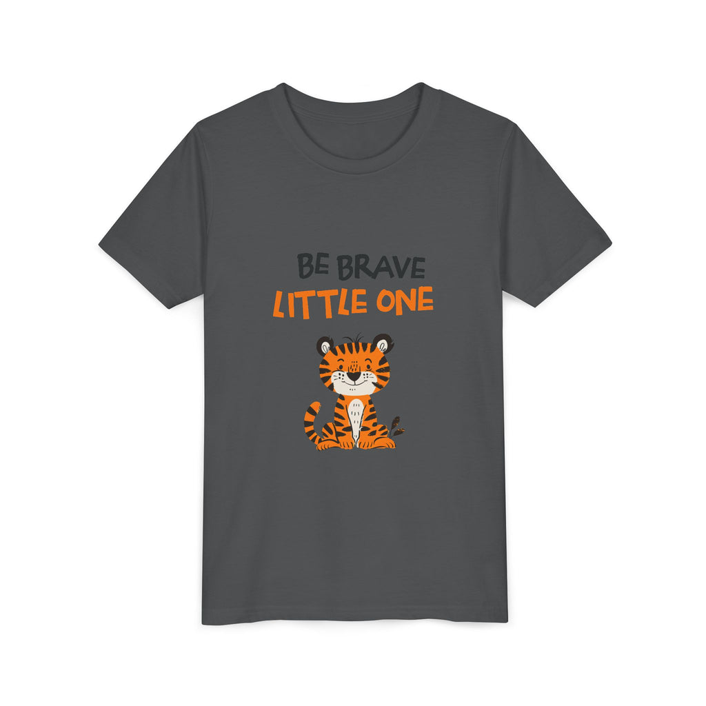 Be Brave Little One | Kids Motivational Graphic Cute Tiger T-Shirt
