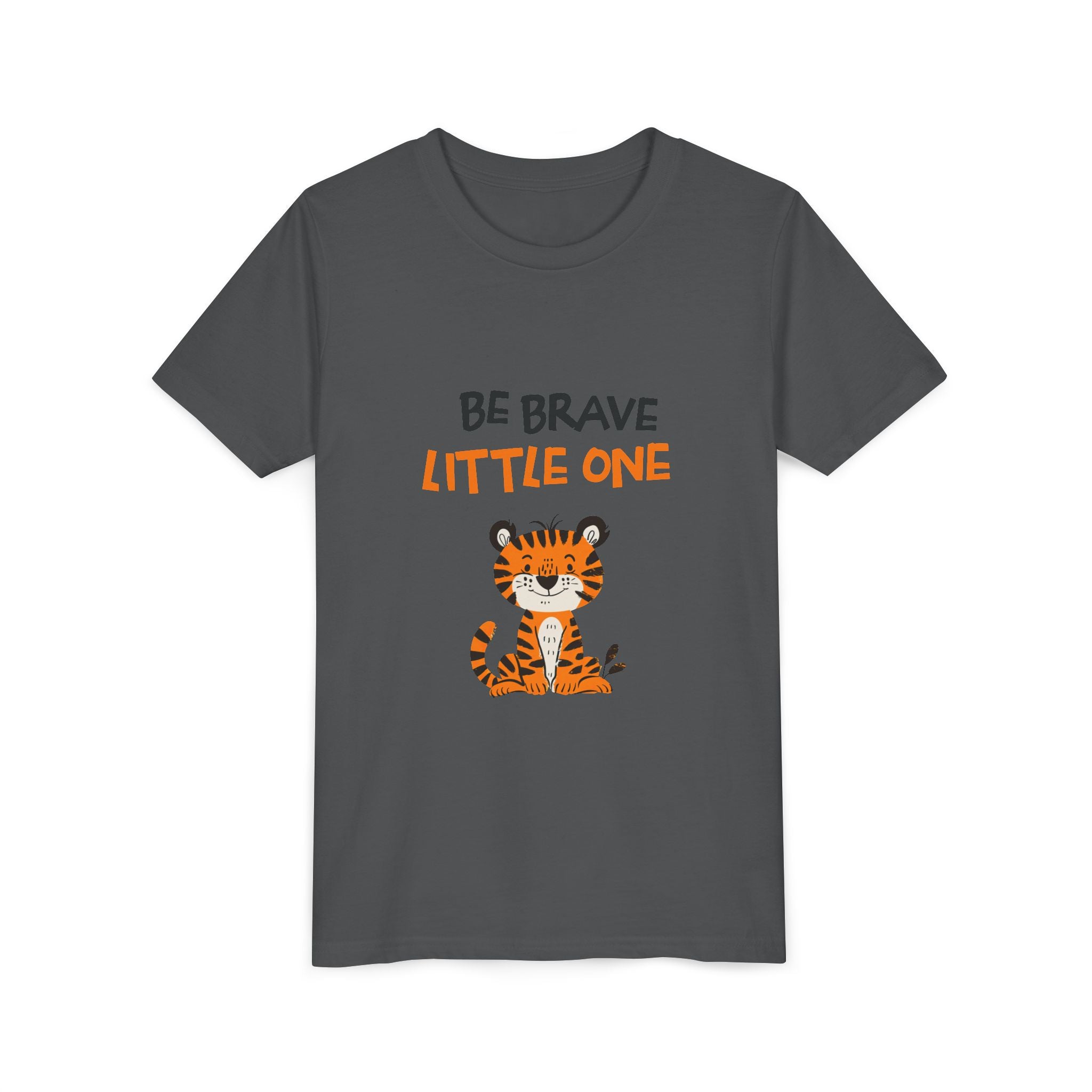 Be Brave Little One | Kids Motivational Graphic Cute Tiger T-Shirt