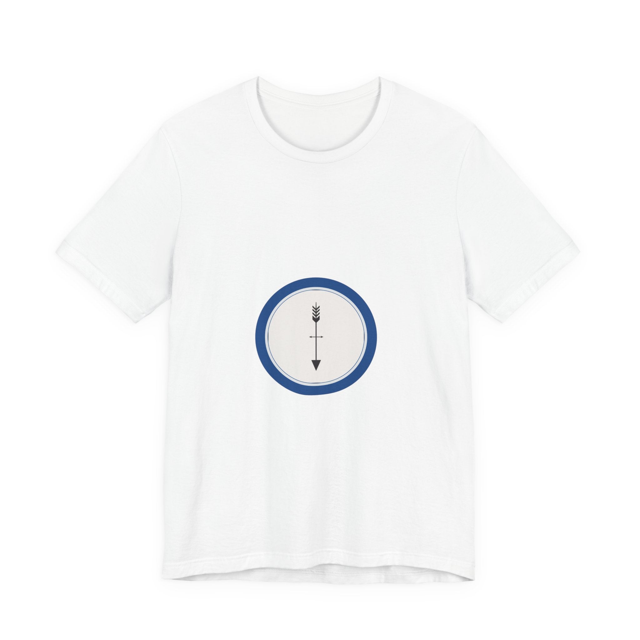 The Arrow Doesn't Look Back | Men's Motivational Graphic Compass Arrow T-Shirt