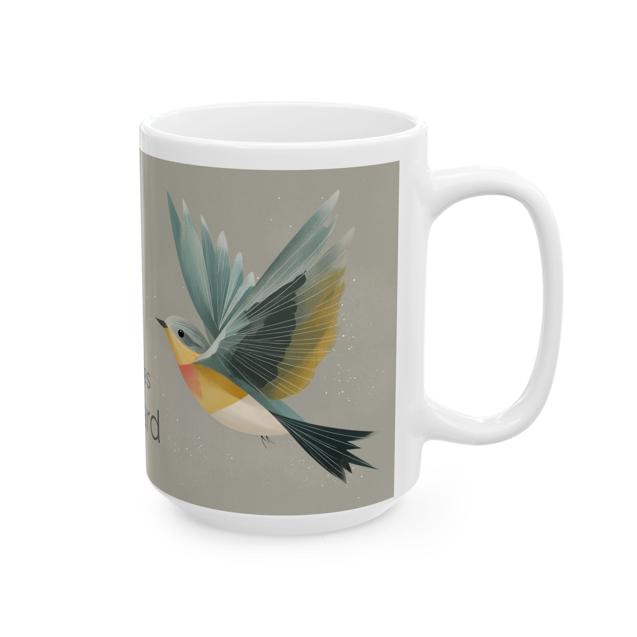 She Flies Forward Ceramic Mug | Motivational Graphic Quiet Lift