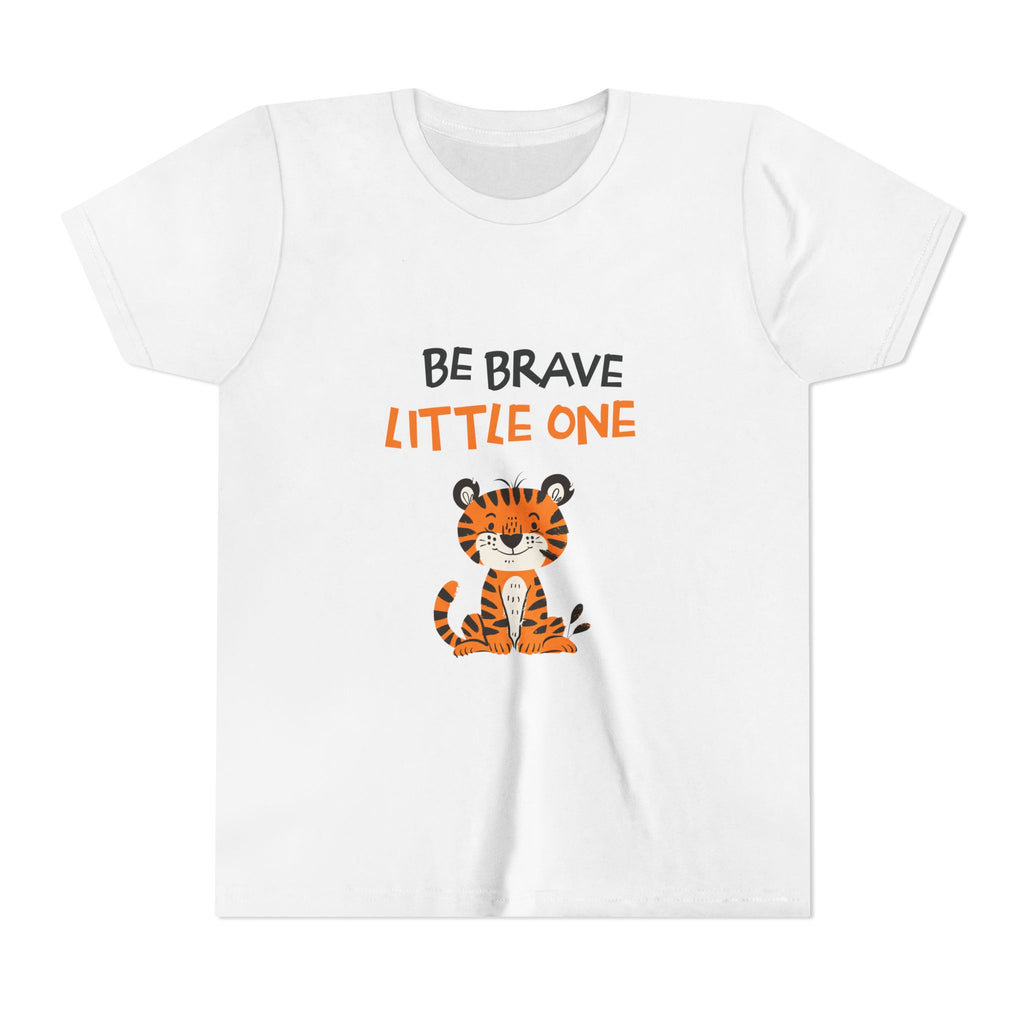 Be Brave Little One | Kids Motivational Graphic Cute Tiger T-Shirt