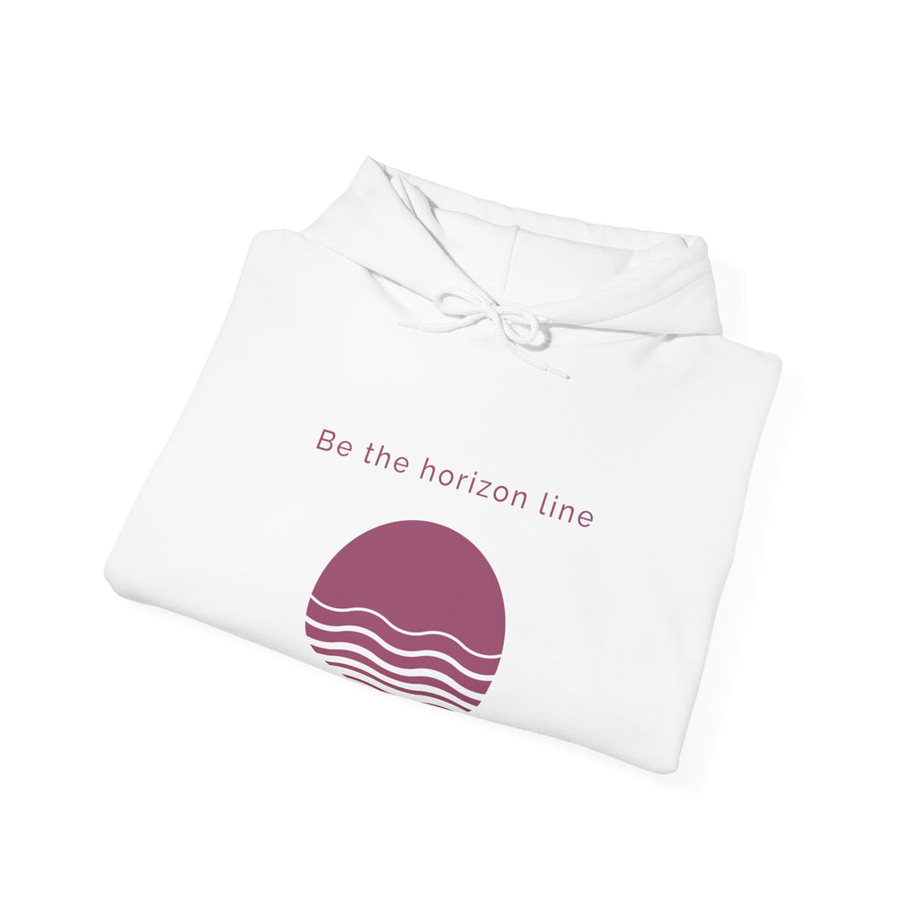 Be the horizon Line | Women's Motivational Graphic Circular Pastel Sunrise Hoodie
