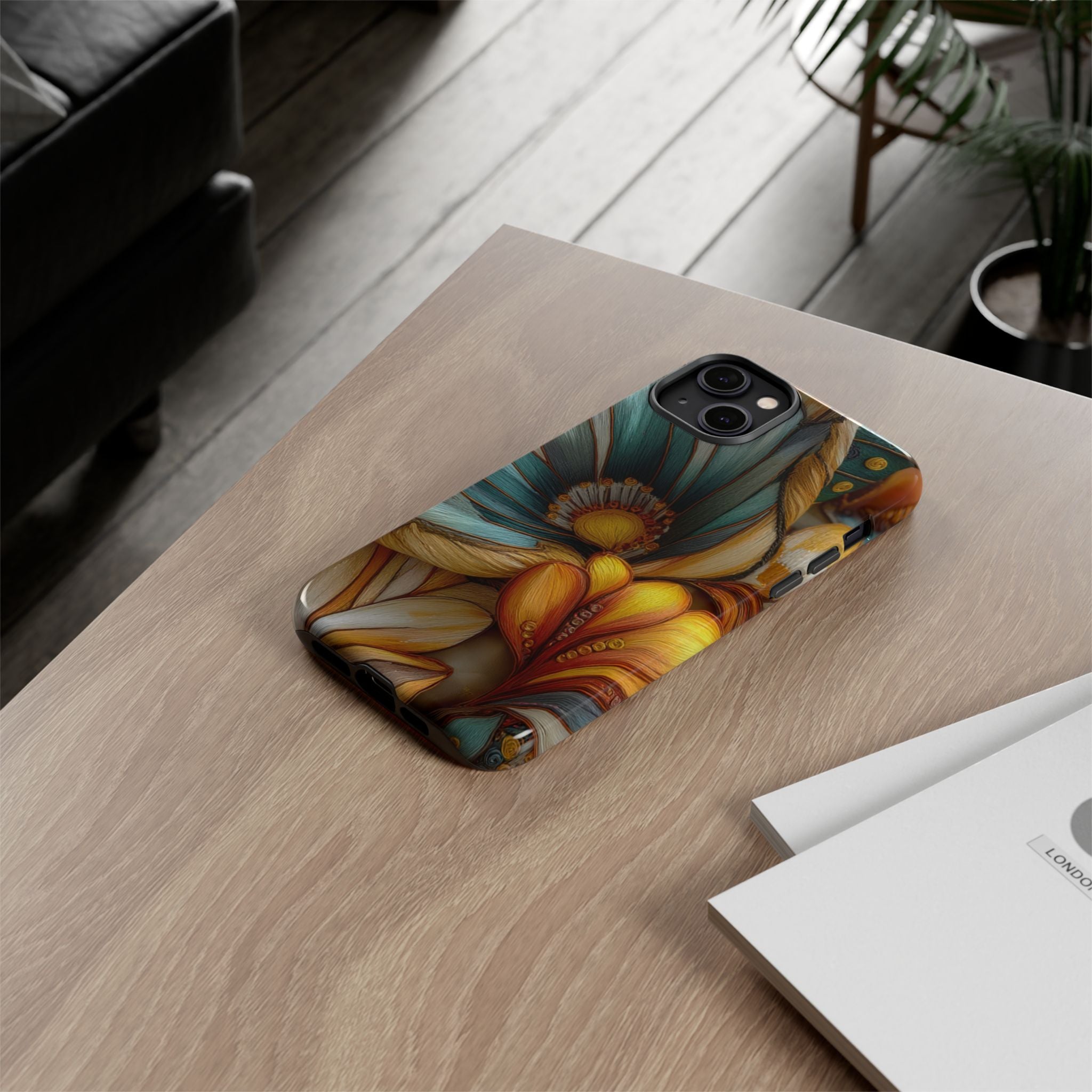 Sculpted Bloom Phone Case | 3D Embroidery style Botanical