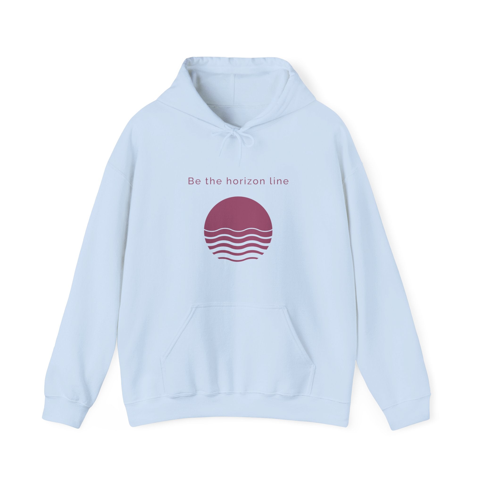 Be the horizon Line | Women's Motivational Graphic Circular Pastel Sunrise Hoodie