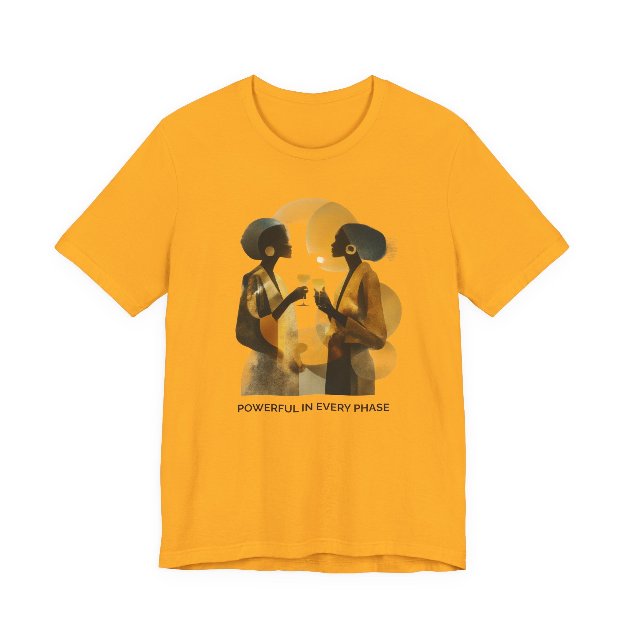 Powerful in Every Phase | Women's Motivational Graphic Vintage Women T-Shirt