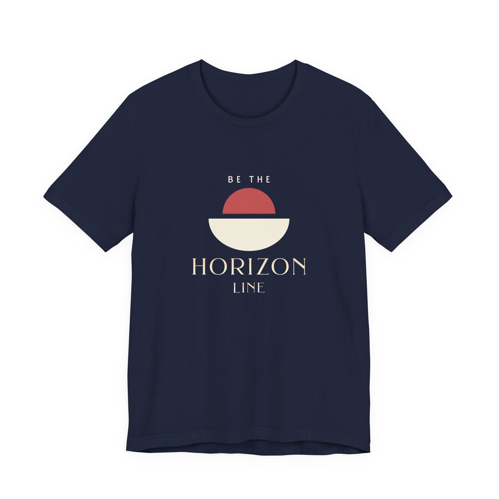 Be the horizon Line | Women's Motivational Graphic Minimalist Sunrise T-Shirt